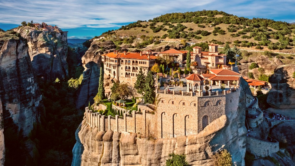 Meteora monasteries Greece rock formations day trip from Athens